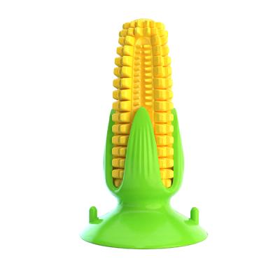 China Viable Dog Toy Corn Molar Stick Toothbrush TPR Toy For Dog Chew Interactive Molar Toys for sale