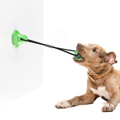 China Hot Selling Viable Disjoint Molar Stick Dog Food Toy Suction Cup Pet Bite Molar Ball for sale