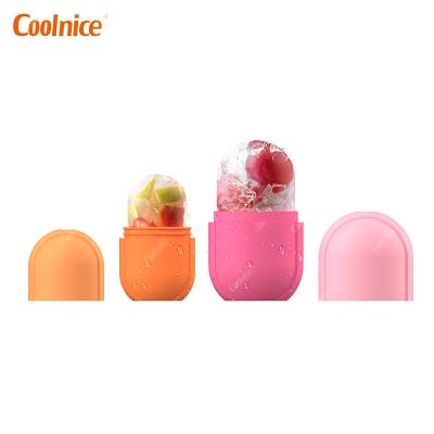 China Face Customized Color Skin Care Tool Ice Contour Roller Globes Ice Roller Face Massager for sale