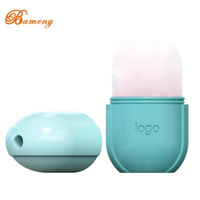 China Portable Custom Ice Balls Mold Face Massager Ice Roller Logo Ice Roller Blood Vessels Removal Silicone Facial Massager for sale