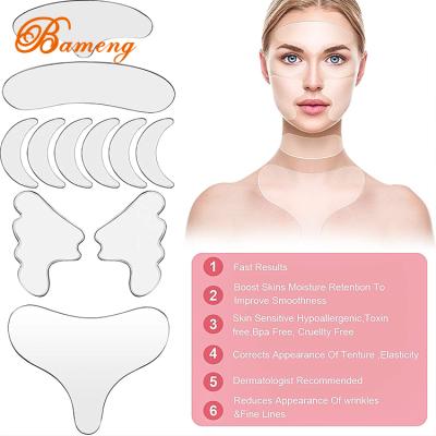 China Medical Grade Silicone Breast Pad Waterproof Anti Wrinkle Pad Silicone Facial Chest Patches for sale