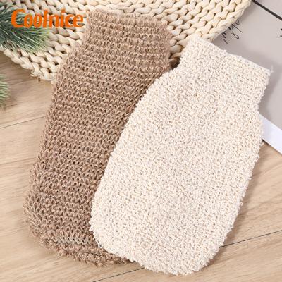 China EXFOLIATE Exfoliating Body Bath Gloves Scrubbing Spa Wash Shower Massage Gloves With Bamboo Fiber for sale