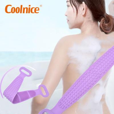 China All Natural Selling Amazon Silicone Bath Body Brush Hot Shower Back Scrubber With Massager for sale