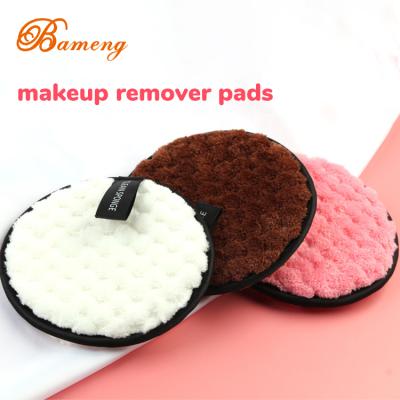 China Ultra Soft Microfiber Makeup Tool Skin Care Puff Private Label Makeup Remover Cleansing Pad With Cosmetic Bag for sale