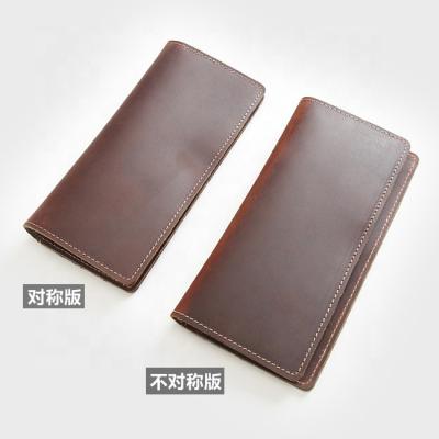 China Crazy Horse Genuine Leather 100% Genuine Leather Long Wallet For Men for sale