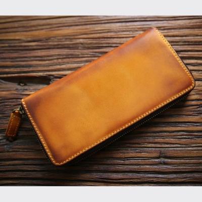 China Genuine Leather Unisex Vintage Crazy Horse Leather Wallet Long For Men/Women for sale