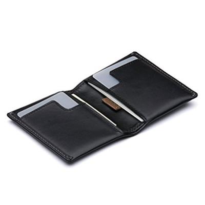 China Slimfold Card Bifold Slim Genuine Leather Wallet With Money Clip , Slim Card Holder Sleeve for sale