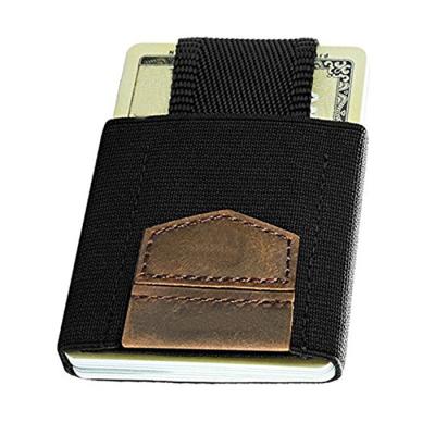 China Small Slim Minimalist Ultra Thin Minimalist Smart Card Holder Wallet, Credit Card Holder With Pull Tag for sale