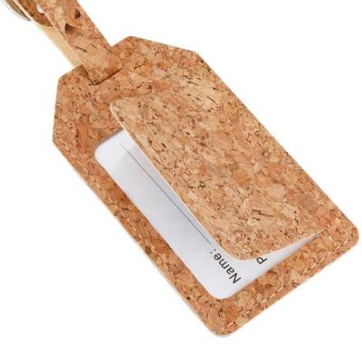 China Vegan Eco Friendly Cork Luggage Tag Three Colors Ready To Ship for sale