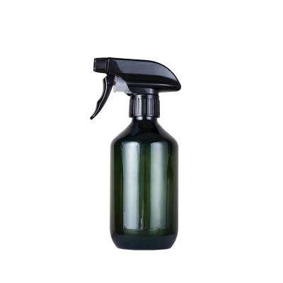 China BEAUTY PACKAGING Cosmetic PET Plastic Bottle Green Amber Spray Bottle 300ml 400ml 500ml for sale