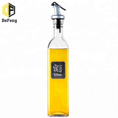 China 500ml Frying Oil Oiler Frying Oil Glass Leakproof Olive Oil Glass Bottle for sale