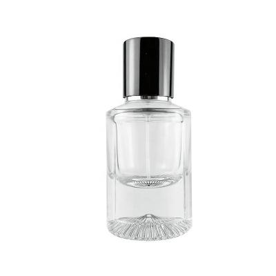 China Mini Perfume Bottle 30ml Black Cap Perfume Glass Bottle Spray Glass Bottle for sale