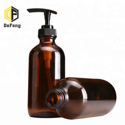 China Amber Spray Bottle Cosmetics Package 250ml Emulsion Packaging With Glass Airless Pump Bottles for sale