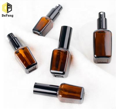 China Square Amber 10ml 20ml 30ml 50ml 100ml Essential Oil Bottle Spray Glass Bottle Lotion Glass Bottle Essential Oil Bottle for sale