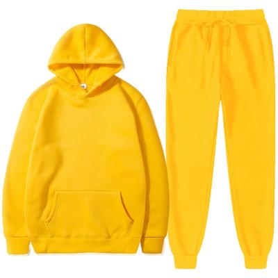 China Wholesale OEM 2021 QUICK DRY custom sports logo cotton tracksuit sweatsuit track sweat suit two 2 piece jogger set for for sale