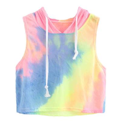 China 2022 Spring Summer Women Hoodies Anti-wrinkle Tie Dye Printed Sweatshirt Ladies Girls Hooded Tops Harajuku Female Pullovers for sale