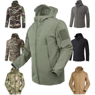 China Custom Made Men's Breathable Army Fans Camouflage Lattice Jacket Hoodie Coat Military Tactical Concealed Army Uniform for sale