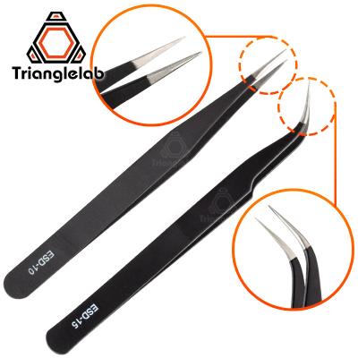 China Industrial Model Design trianglelab Curved/Tweezers Tools Stainless Steel 3D Printer Cleaning Tweezers Left Right Nozzle Filament for sale