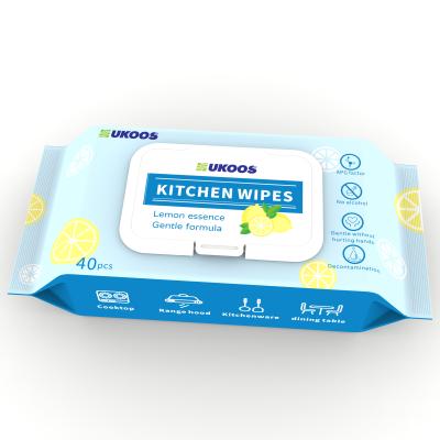 China Newer Design Big Size Citrus Sustainable Flavor Good Quality Disposable Reusable Kitchen Wet Wipes Private Label for sale