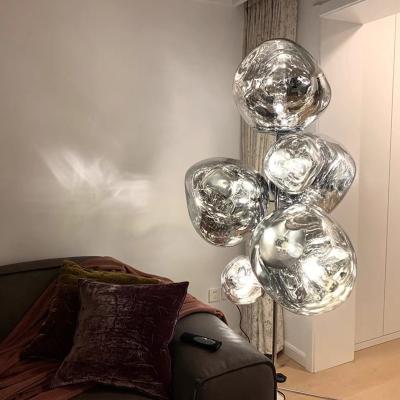 China Modern Creative Sliver Color Lights Fixture 9 Color Acrylic Lava Floor Lamp For Showroom Bedroom Acrylic for sale