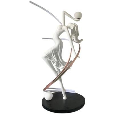 China Modern Stylish Modern LED Floor Lighting Large Floor Lamp Resin Floor Lamp Dancing Girl White Floor Lamp for sale