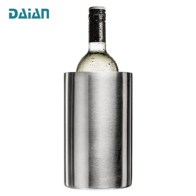 China Newest Double Wall Vacuum Stocked Insulated Stainless Steel Wine Bottle Cooler Bucket Refrigerator for sale