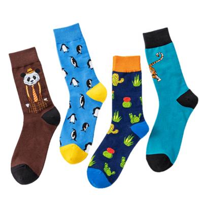 China Custom Anti-Fault Funny Socks For Men Fashion Creative Plus Size Long Cotton Bangs High Quality Mens Happy Socks 41-46 for sale