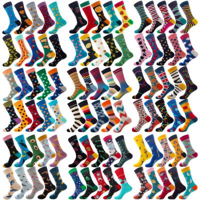 China Breathable Socks Men Custom Cotton Long Sock Breathable Creative Colorful Fashion Sports Men's Happy Tube Socks Dropshipping for sale