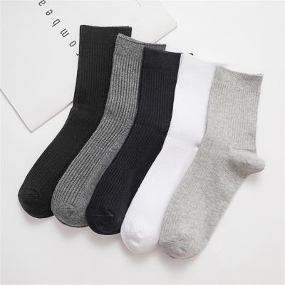 China Sporty custom with Logo Men Socks 2021 New Fashion Autumn Winter Solid Color Dress thongs high quality soft cotton thongs breathable for sale