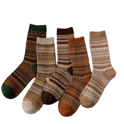 China Fashion Anti-Fault Women Socks Combed Cotton Socks For Women National Style Autumn New Long Crew Socks 2021 For Women for sale