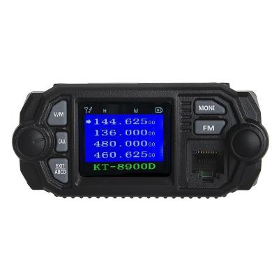 China QYT KT-8900D Quadruple-Standby 25W UHF/VHF Mobile Radio Mini Color Screen Walkie Talkie with Free Cable KT-8900D for sale