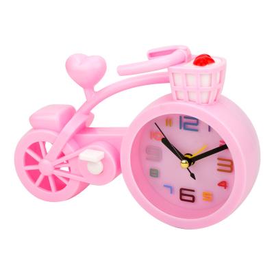 China Factory Wholesale Calendars Student Alarm Clock Children's Bedside Alarm Clock Bicycle Cartoon Clock Student Gift Small for sale