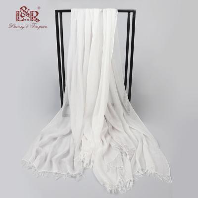 China Solid Silk Pashmina Shawl Beach Sunscreen Shawl Woman Shawls And Wraps Summer Foulard 2022 Real Women Soft Modal Scarf Silk Scarves for sale