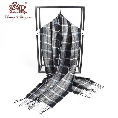 China Pashmina Shawls Acrylic Thick Warm Wraps Covers Echarpe Plaid Winter Cashmere Scarf Men for sale