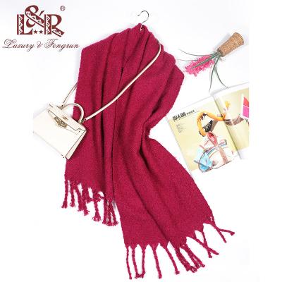 China Warm Solid Plaid Women Cashmere Fashion Pashmina Bandana Shawl And Acrylic Winter Wrap Scarf New for sale