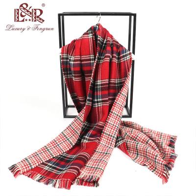 China Fashion Pashmina Acrylic Tassels Cover Winter Cashmere Scarf Women Female Wrap Foulard Thick Warm Shawl for sale