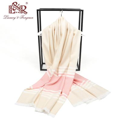 China 2022 Acrylic Design Warm Pashmina Strip Scarves Female Shawl Wraps Foulard Winter Thick Cashmere Scarf for sale