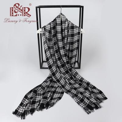 China Cashmere Long Pashmina Foulard Shawl Wrap Winter Male Female Squishy Plaid Warm Cashmere Men Women Scarf for sale