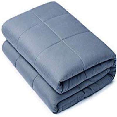 China Anixety Adult Weighted Heat Stress Reliever Navy Blue Blanket for sale