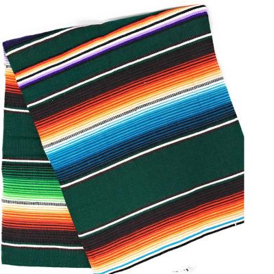 China PORTABLE Rainbow Crochet Mexican Fabric Bulk Wool-Acrylic Yoga Blanket for sale