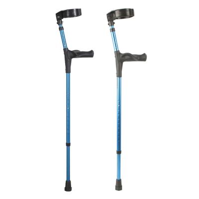 China 2021 Hot Selling Aluminum Cane Forearm Crutches Elbow Free Crutches Medical Ergonomic Aluminum Hands For Disabled Adults for sale