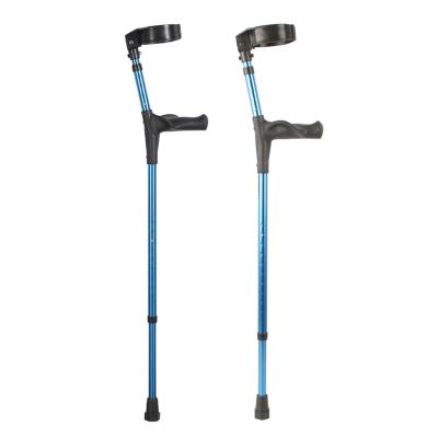 China Selectable kids& Adult Mobility Heavy Duty Adjustable Device Medical Ergonomic Aluminum Elbow Crutches Walking Cane Support Forearm Crutches For Adults for sale