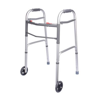 China 8 Aluminum Folding Walking Walker With Wheel For The Elderly Helper Adjustable Legs Levels Light Weight Position Adjustable View for sale