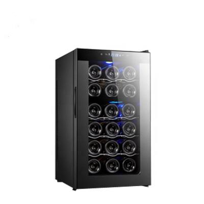 China Red Wine Thermoelectric Cooler Storage Cabinet Wood Wine Coolers 18bottles Single Wine Temperature Cellar for sale