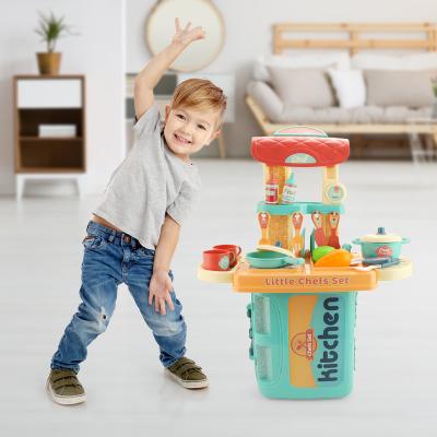 China Pretend Hot Selling Custom Kitchen Kit Toddler Play Pretend Cooking Kidewan Juego De Cocina Play Toy Set Kids Kitchen Set Toys For Children for sale