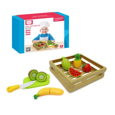 China Cooking Toys Dropshipping Kidewan Game 2021 Series Toy Cutting Fruit Vegetable Set Custom Simulation Kitchen Play Cutting Toy For Kids for sale