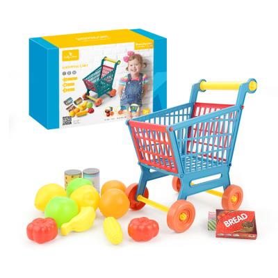 China Supermarket Toy with Play Food Dropshipping Kidewan Toy Supermarket Truck Cart Playset Kitchen Pretend Play Food Kitchen Toy for Kids Children for sale