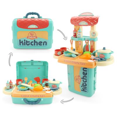 China Pretend Play Toy Set Pretend Play Kitchen Toys For Kids Girl Pretend Play Sets, Modern Kitchen Kids Toys Set, Plastic Kitchen Toys Home Play for sale