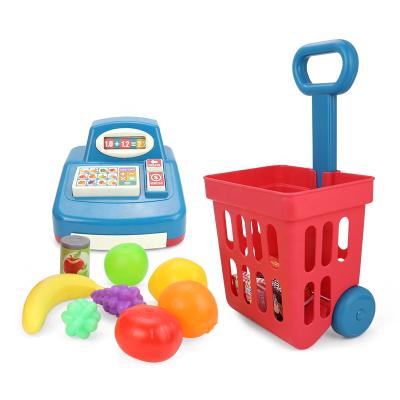 China Home supermarket toy set cash register for kids, cash register toy set, edibles juguetes market grocery toys PE50031 for sale