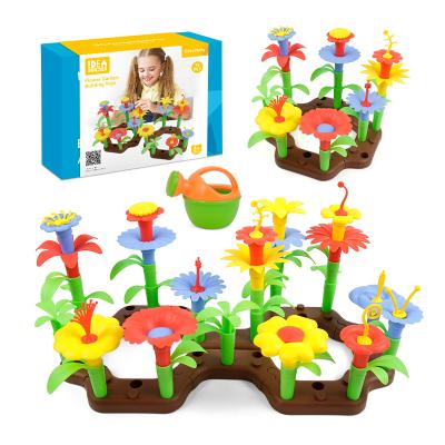 China DIY Building Toy Assembling Toys For Children,Kids Plant Garden Toys Children,Hobby Garden Building Block Flower Toy for sale